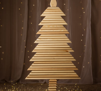 Drewniana choinka EKO, drzewko świąteczne 114cm